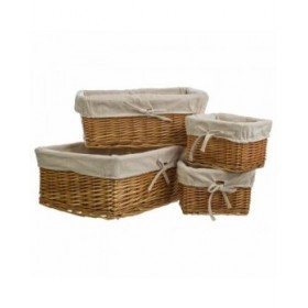 Set di Cestini Alexandra House Living 33 x 18 x 47 cm 40,5 x 28 x 16 cm 22 x 17,5 x 14 cm vimini 4 Pezzi