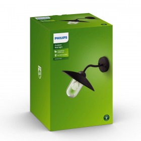 Applique da Parete Philips 0164330PN Esterno Nero Alluminio 60 W E27