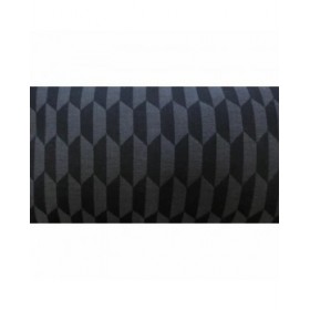 Lettino Jardin Prive Nero Geometrico 132 x 55 x 35 cm legno di faggio