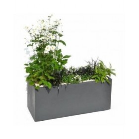 Vaso EDA Grigio Plastica Rettangolare 99,5 x 39 x 43 cm