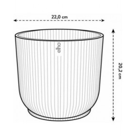 Vaso Elho   Ø 22 cm Bianco Plastica Rotonda