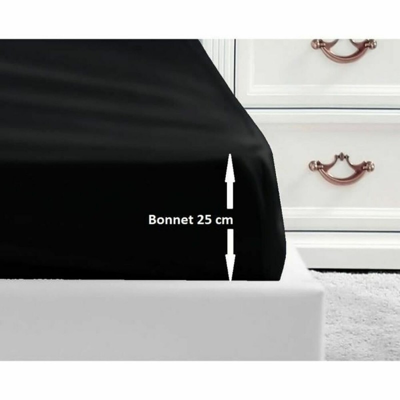 Lenzuolo con angoli aderenti Lovely Home Nero 90 x 190