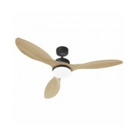 Ventilatore da Soffitto con Luce FARELEK Ø 137 cm 100 W Nero