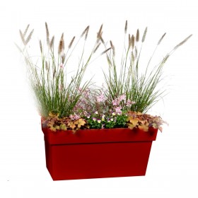 Vaso Autoirrigante EDA Tuscan Wall Rettangolare Rosso 79 x 35 x 39 cm
