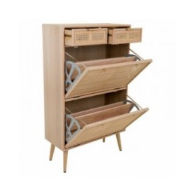 Armadio scarpiera Alexandra House Living Naturale Griglia 120 x 32 x 70 cm
