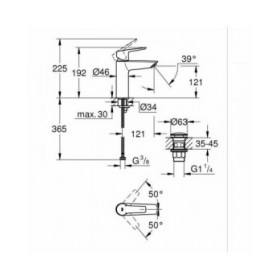 Rubinetto Monocomando Grohe Start M Nero opaco Metallo