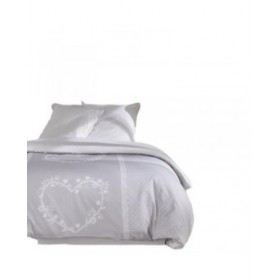 Set di copripiumino TODAY Bianco Grigio 220 x 240 cm