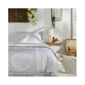 Set di copripiumino TODAY Bianco Grigio 220 x 240 cm
