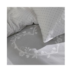 Set di copripiumino TODAY Bianco Grigio 220 x 240 cm