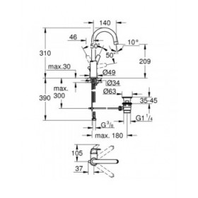 Rubinetto Monocomando Grohe 23811000 Metallo