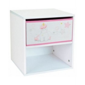 Comodino Fun House Unicorn Legno Legno MDF 33 x 30 x 36 cm