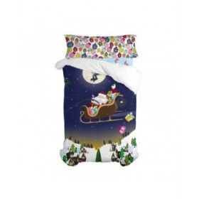 Set di copripiumino HappyFriday XMAS Multicolore Singolo 2 Pezzi