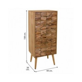 Cassettiera Alexandra House Living Naturale Legno di paulownia 108 x 38 x 44 cm