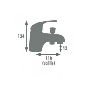 Rubinetto a comando unico per doccia Rousseau Cardiff Chrome