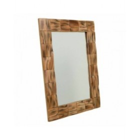 Specchio da parete Alexandra House Living Naturale 84 x 2 x 62 cm Rettangolare