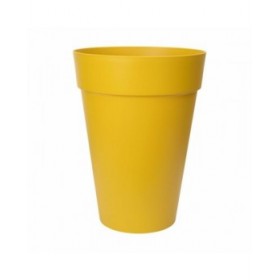 Vaso Elho Giallo Ø 34 cm Ocra Plastica Rotondo Moderno