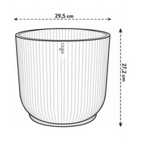 Vaso Elgato Bianco Ø 30 cm Plastica Rotondo Moderno