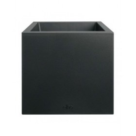 Vaso Elho Nero Ø 39 cm Plastica Quadrato Moderno