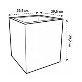 Vaso Elho Bianco Ø 29,5 cm Plastica Quadrato Moderno