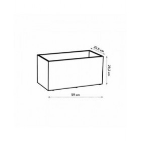 Vaso Elho 59 x 30 x 29 cm Bianco Plastica Rettangolare Moderno