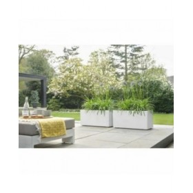 Vaso Elho 59 x 30 x 29 cm Bianco Plastica Rettangolare Moderno