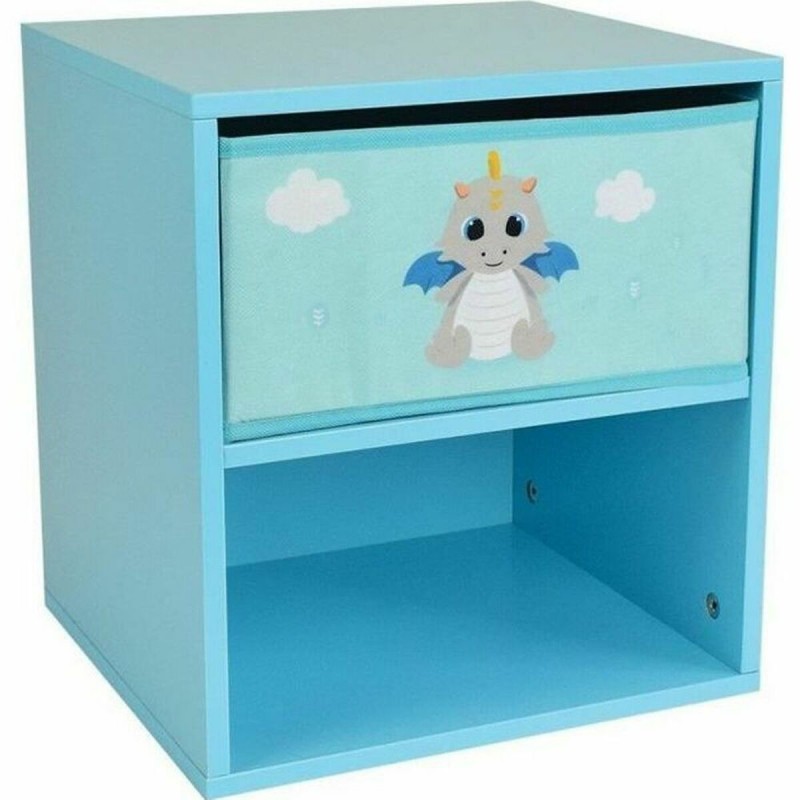 Comodino Fun House LEON THE DRAGON 36 x 33 x 30 cm Azzurro