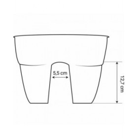 Vaso EDA Verde Plastica Ovale Moderno
