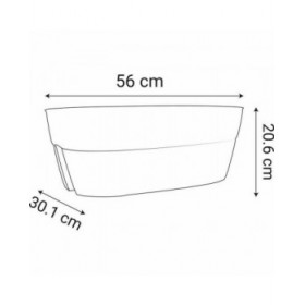 Vaso EDA Verde Plastica Ovale Moderno