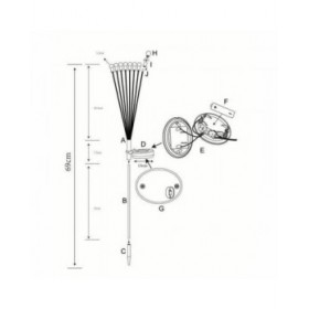 Picchetto solare da giardino Galix G4435