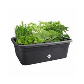Vaso Elho 7,4 x 76 x 26,8 cm Nero Plastica Quadrato