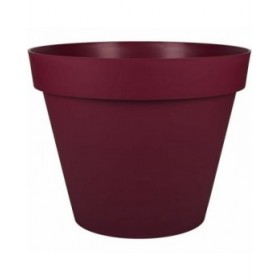 Vaso Ecolux Rosso Scuro Ø 60 cm Plastica Rotondo Moderno