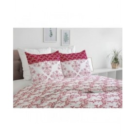 Copripiumino HOME LINGE PASSION Bianco Bordeaux 220 x 240 cm