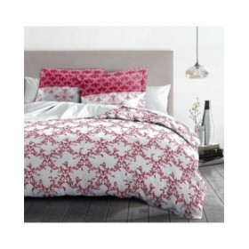 Copripiumino HOME LINGE PASSION Bianco Bordeaux 220 x 240 cm