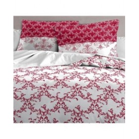 Copripiumino HOME LINGE PASSION Bianco Bordeaux 220 x 240 cm
