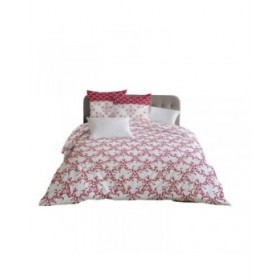 Set di copripiumino HOME LINGE PASSION Bianco Bordeaux 240 x 260 cm