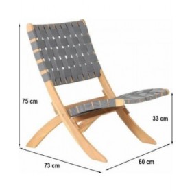 Sedia da giardino Beau Rivage Grigio 75 x 73 x 60 cm Pieghevole 2 Unità