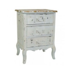 Comodino Alexandra House Living Bianco 40 x 70 x 50 cm