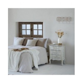 Comodino Alexandra House Living Bianco 40 x 70 x 50 cm
