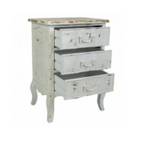 Comodino Alexandra House Living Bianco 40 x 70 x 50 cm