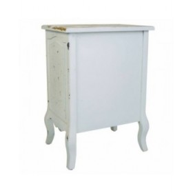 Comodino Alexandra House Living Bianco 40 x 70 x 50 cm
