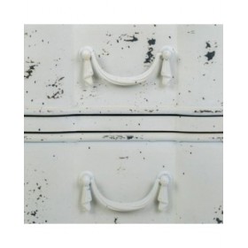 Comodino Alexandra House Living Bianco 40 x 70 x 50 cm