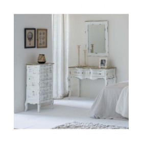 Cassettiera Alexandra House Living Bianco Legno di abete Legno MDF 40 x 98 x 50 cm