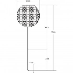 Lampada ad energia solare Galix Retrò Metallo 15 x 45 cm Decorazione