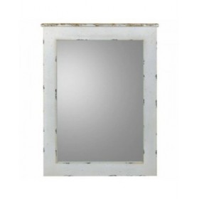 Specchio da parete Alexandra House Living Bianco 3 x 90 x 70 cm Rettangolare