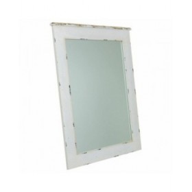 Specchio da parete Alexandra House Living Bianco 3 x 90 x 70 cm Rettangolare
