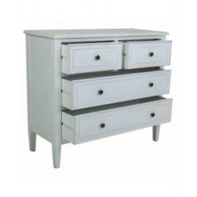 Cassettiera Alexandra House Living Bianco Legno di abete Legno MDF 36 x 75 x 85 cm