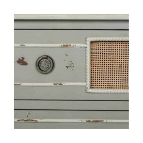 Cassettiera Alexandra House Living Grigio Rattan Legno di abete Legno MDF 38 x 80 x 90 cm