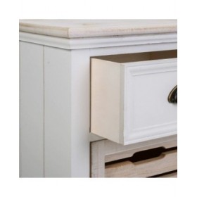 Cassettiera Alexandra House Living Bianco Marrone Legno di paulownia Legno MDF 30 x 68 x 40 cm