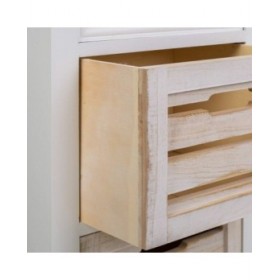 Cassettiera Alexandra House Living Bianco Marrone Legno di paulownia Legno MDF 30 x 68 x 40 cm