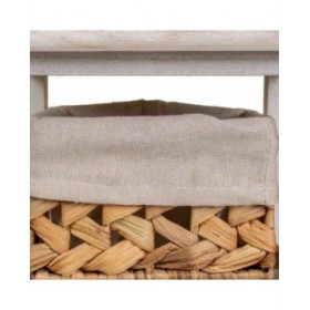 Comodino Alexandra House Living Bianco 25 x 57 x 25 cm